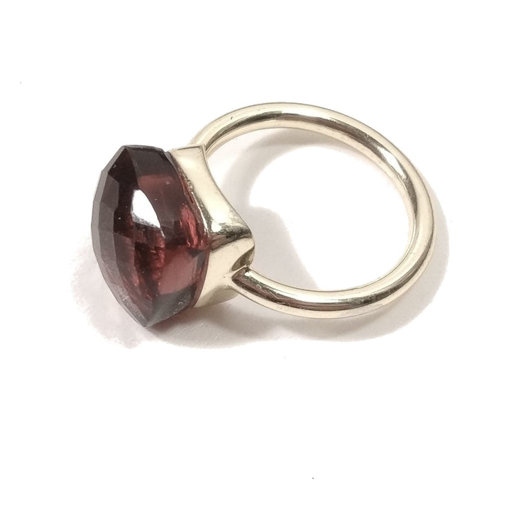 Anello con pietra in argento 925 con Granato | GIOIELLI IN ARGENTO