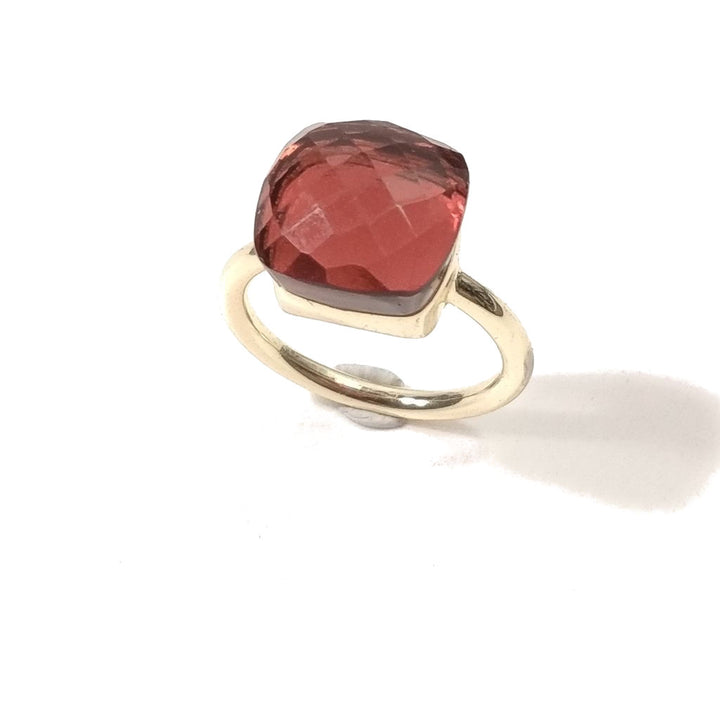 Anello con pietra in argento 925 con Granato | GIOIELLI IN ARGENTO