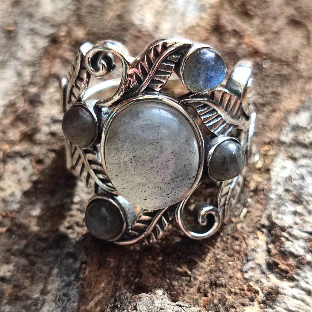 ANELLO HEMADRI in argento 925 con  labradorite