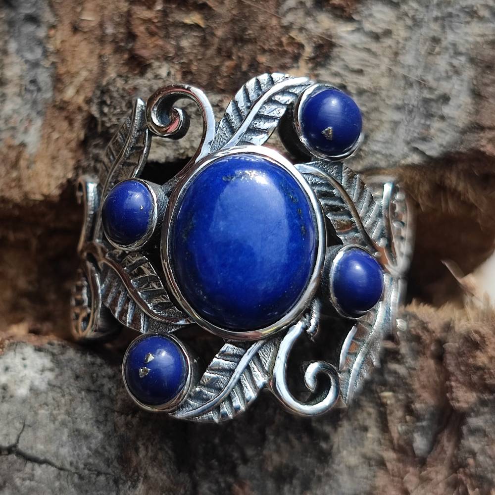 ANELLO HEMADRI in argento 925 con pietre lapislazzuli
