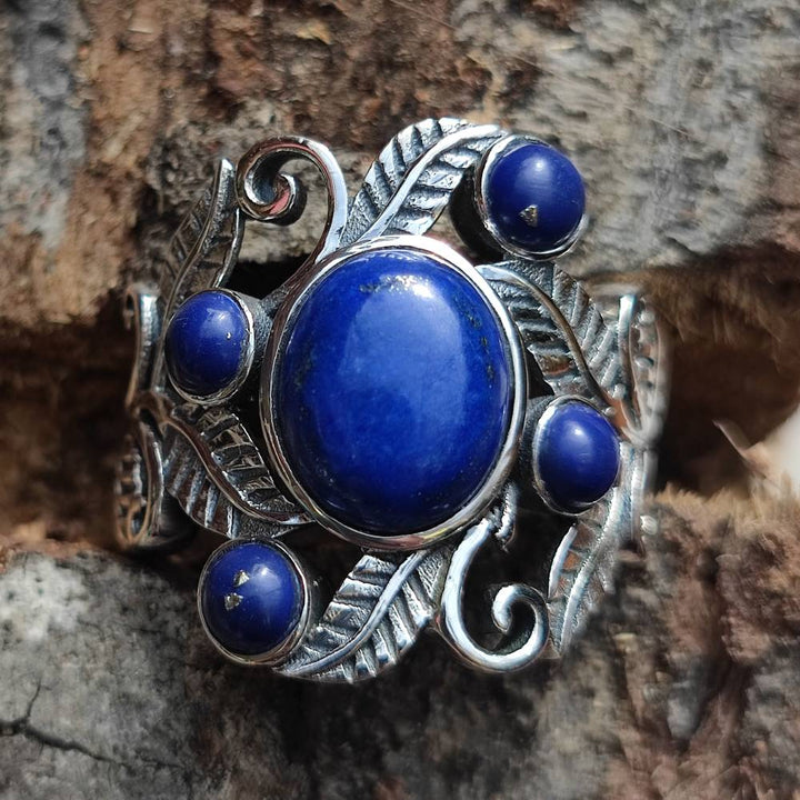 ANELLO HEMADRI in argento 925 con pietre lapislazzuli