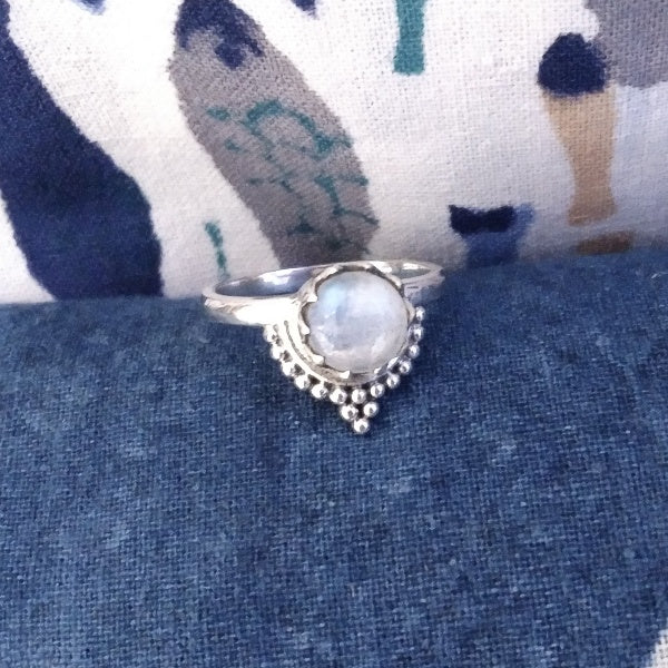 Anello ETNICO FULKI con pietra in argento 925 con Pietra | GIOIELLI ETNICI