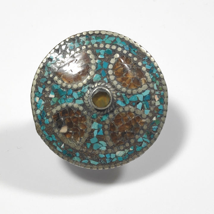 ANELLO ETNICO artigianale schegge Turchese - SHANTAE