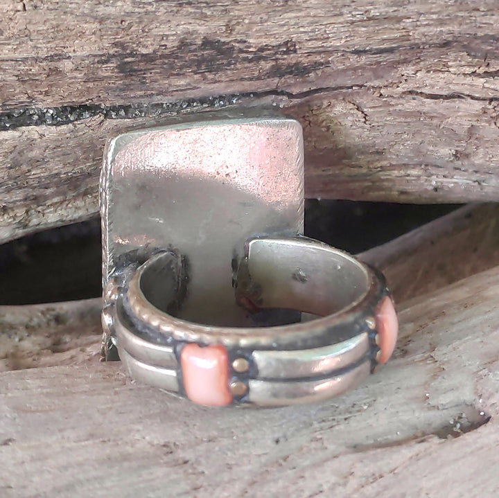 ANELLO ETNICO artigianale schegge Turchese - AAMAN