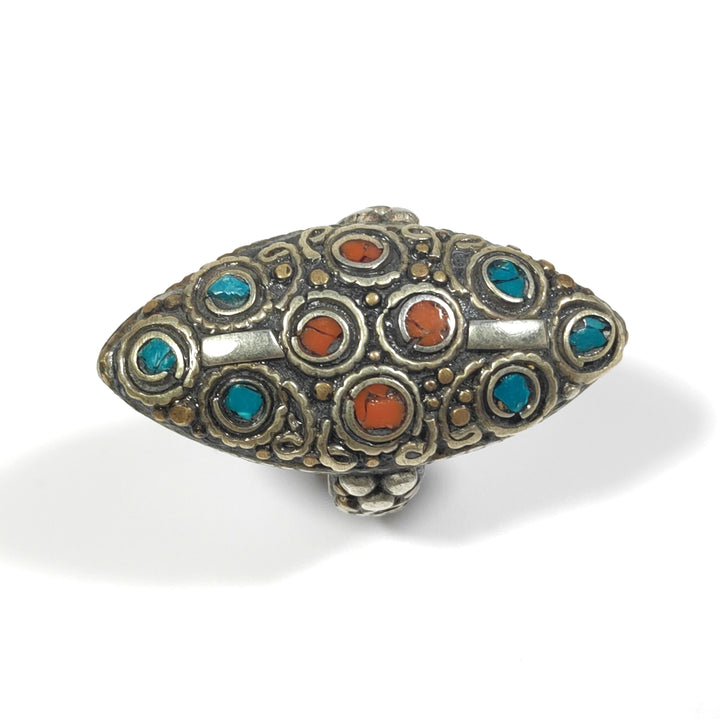 ANELLO ETNICO artigianale schegge Turchese - AAMAN