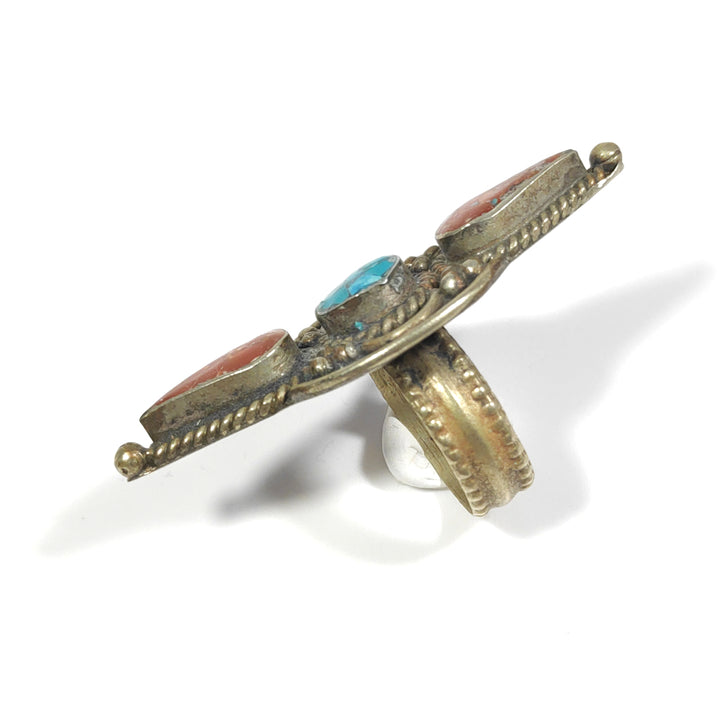 ANELLO ETNICO artigianale schegge Turchese - AKHILA