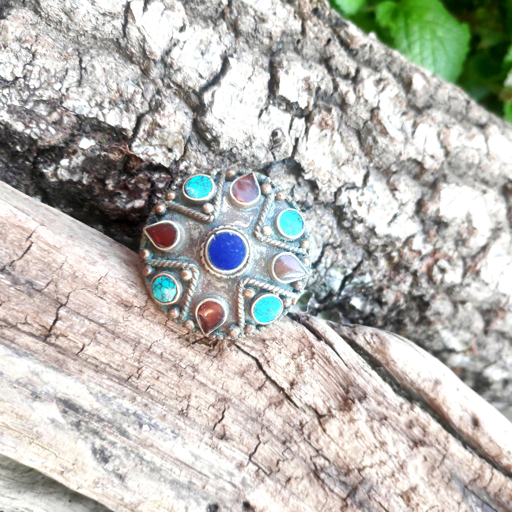 ETHNIC RING handcrafted Lapis Lazuli RING
