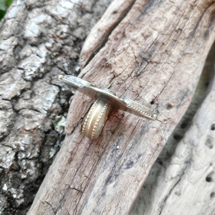 ANELLO ETNICO artigianale schegge Turchese - AKHILA