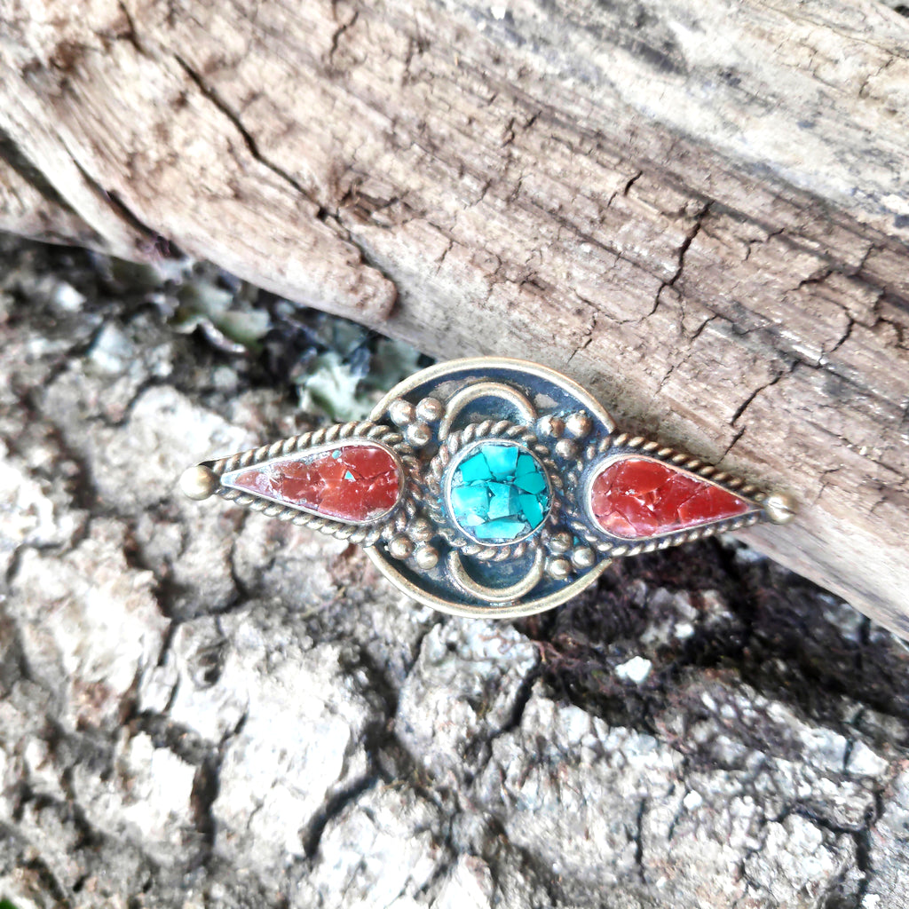 ANELLO ETNICO artigianale schegge Turchese - AKHILA
