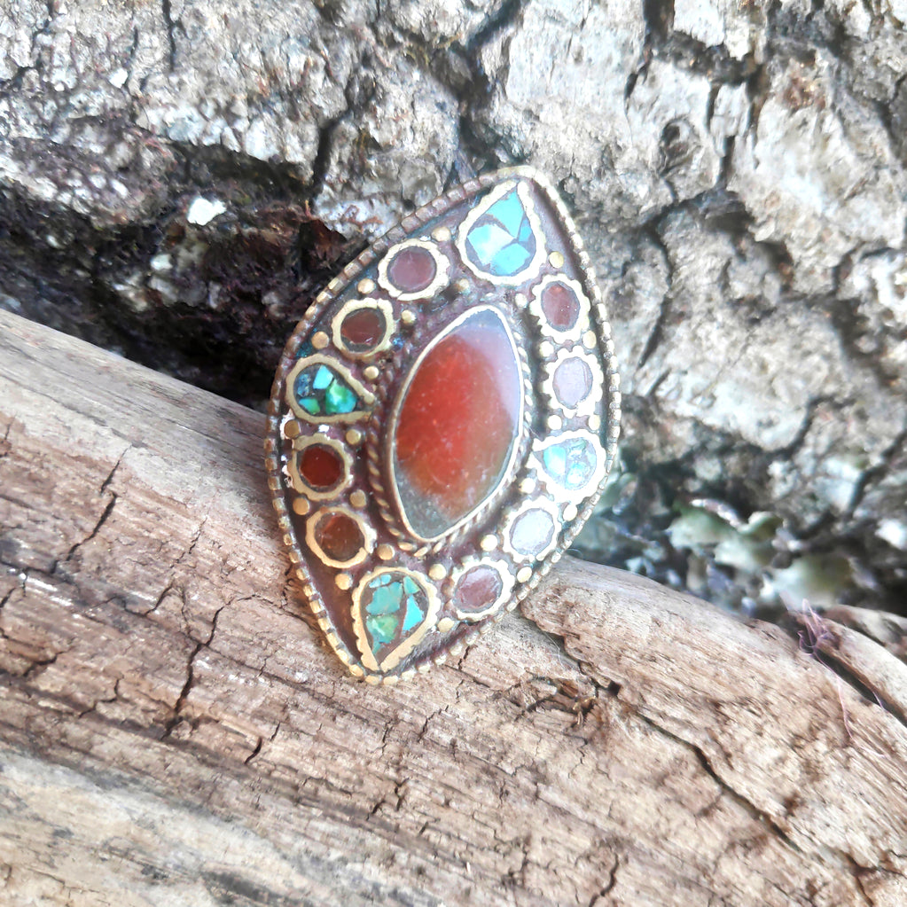 Copia del ANELLO ETNICOANELLO artigianaleTurchese, | GIOIELLI ETNICI