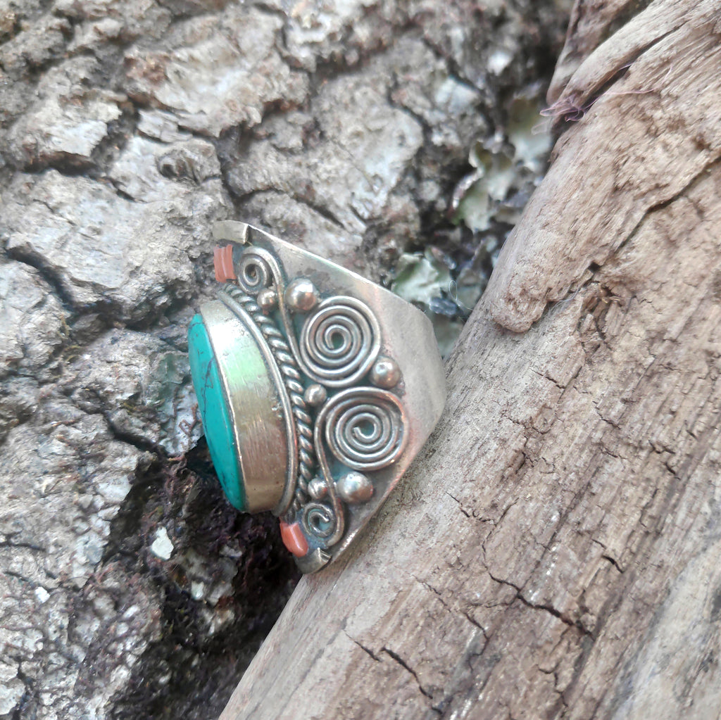 ANELLO etnico artigianale tibetano - SAMSU