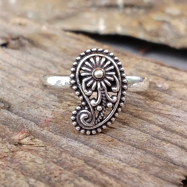 Anello cuore etnico regolabile argento 925 - MERADIL
