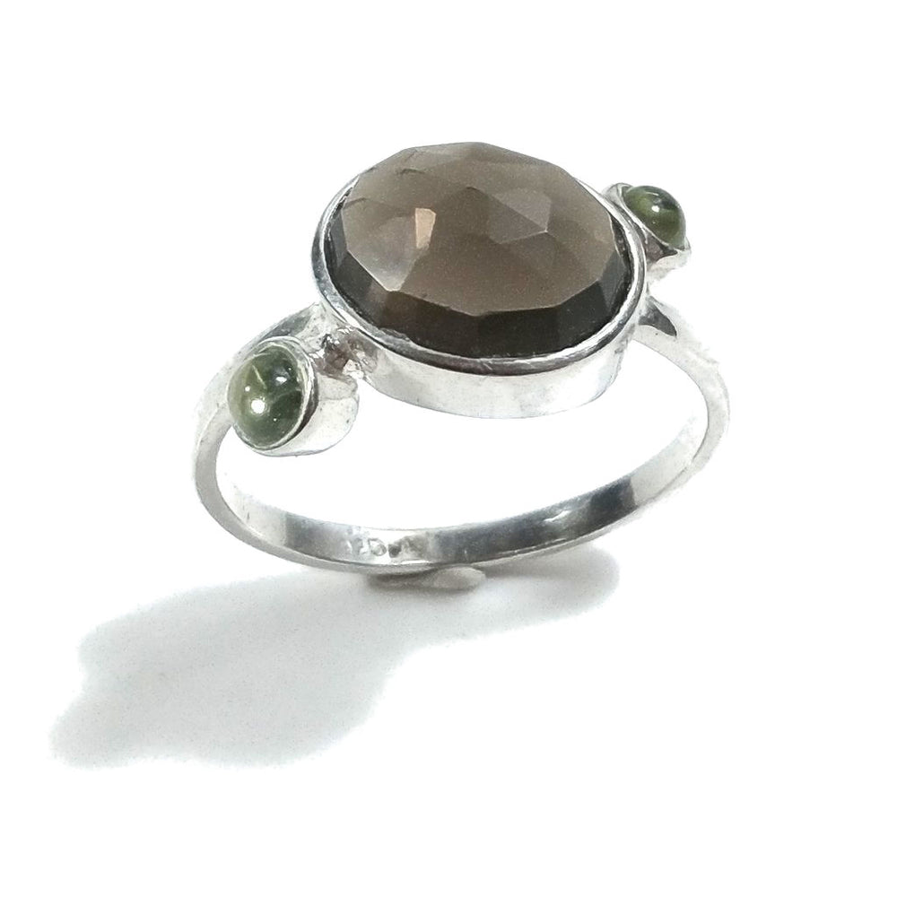 ANELLO artigianale in argento 925 con pietra - LUCY