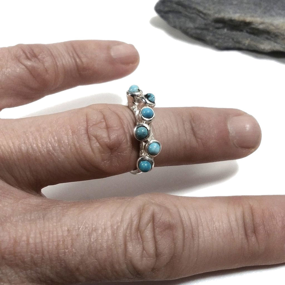 ANELLO artigianale in argento 925 con pietra - MILLER