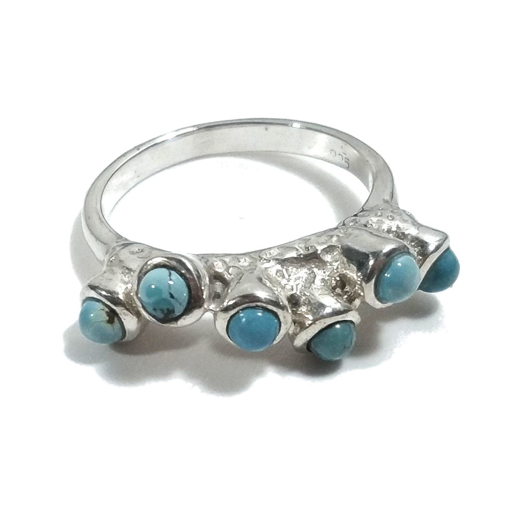 ANELLO artigianale in argento 925 con pietra - MILLER