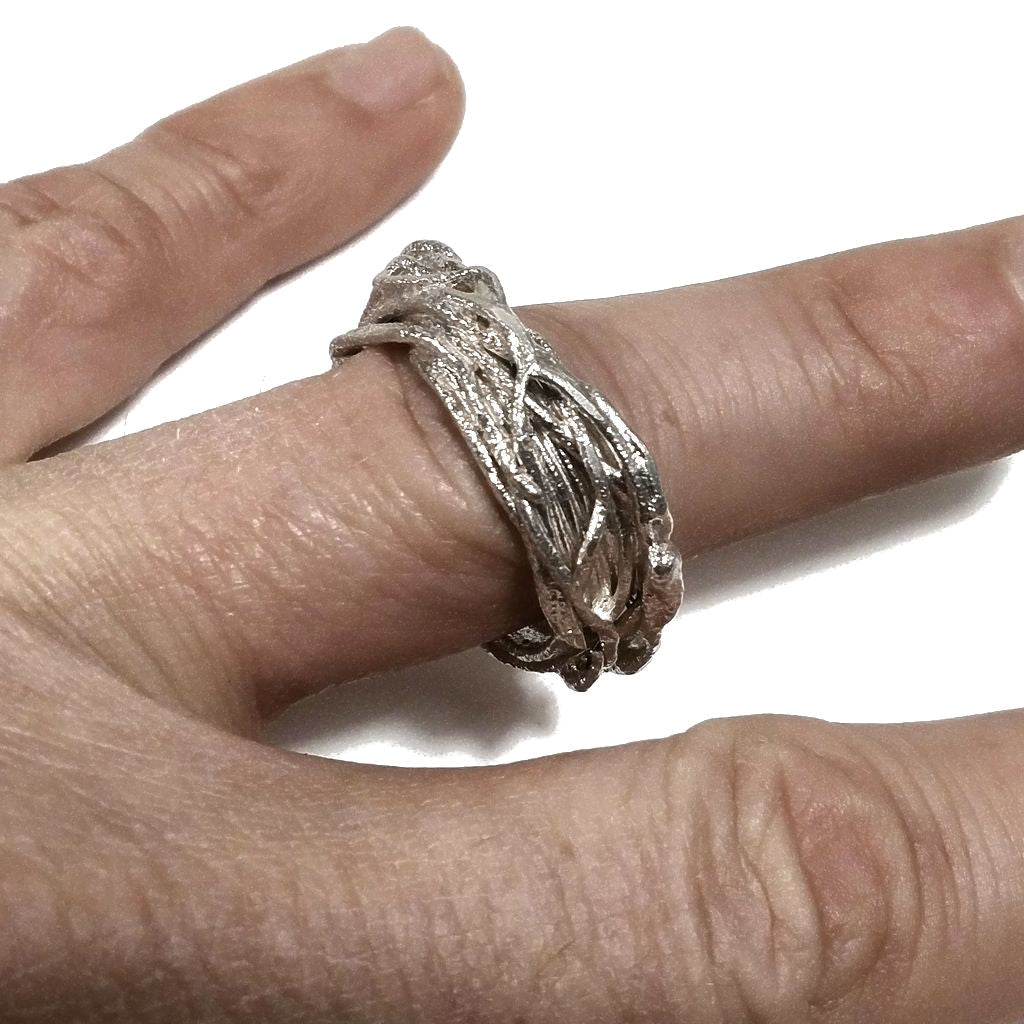 Anello in argento 925 ANELLO artigianale pezzo unico | Filo della vita | GIOIELLI IN ARGENTO