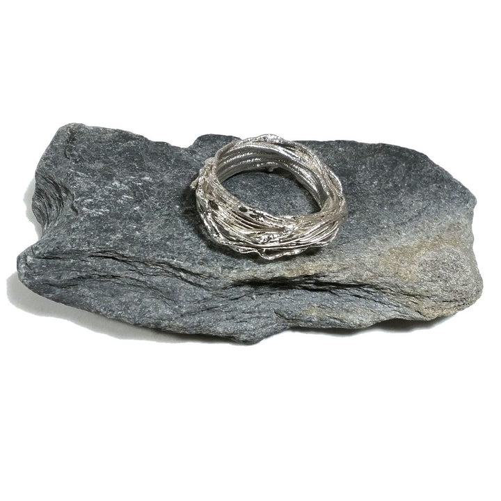 Anello in argento 925 ANELLO artigianale pezzo unico | Filo della vita | GIOIELLI IN ARGENTO