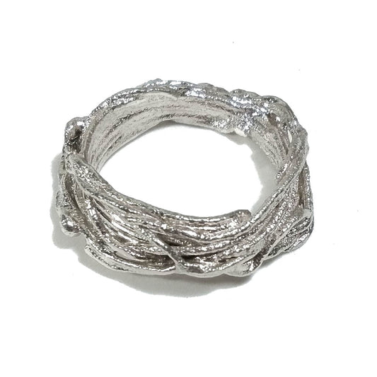 Anello in argento 925 ANELLO artigianale pezzo unico | Filo della vita | GIOIELLI IN ARGENTO