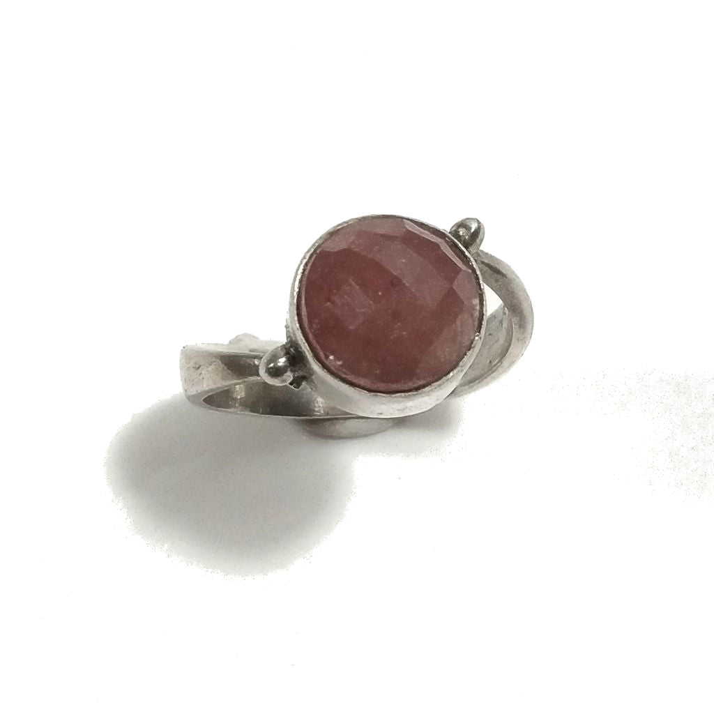 ANELLO artigianale in argento 925 con Corniola, Pietra di luna