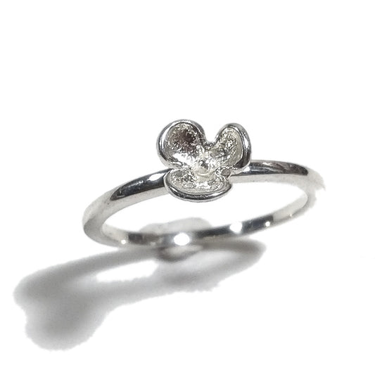 Anello FIORE KEYA in argento 925 stile minimal | argento artigianale