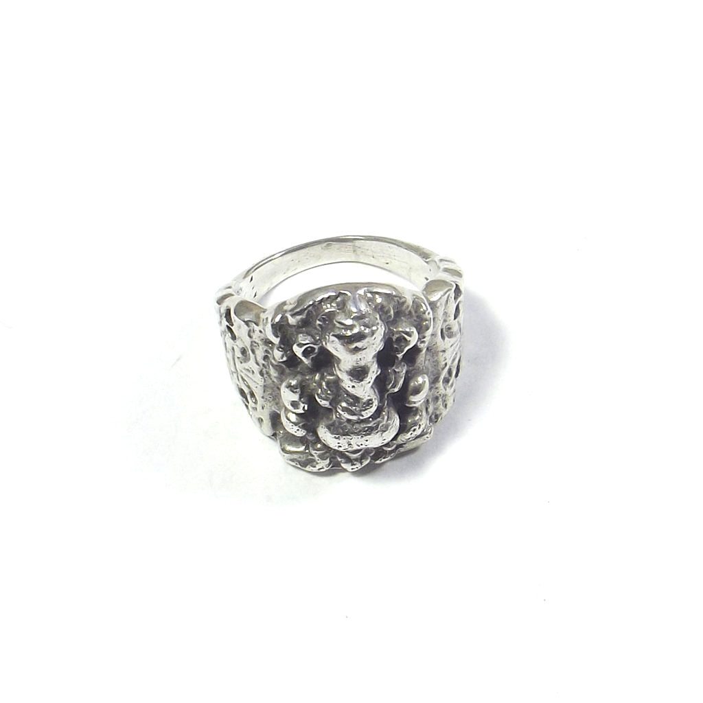 ANELLO GANESH quadrato in argento 925#materiale_argento-925