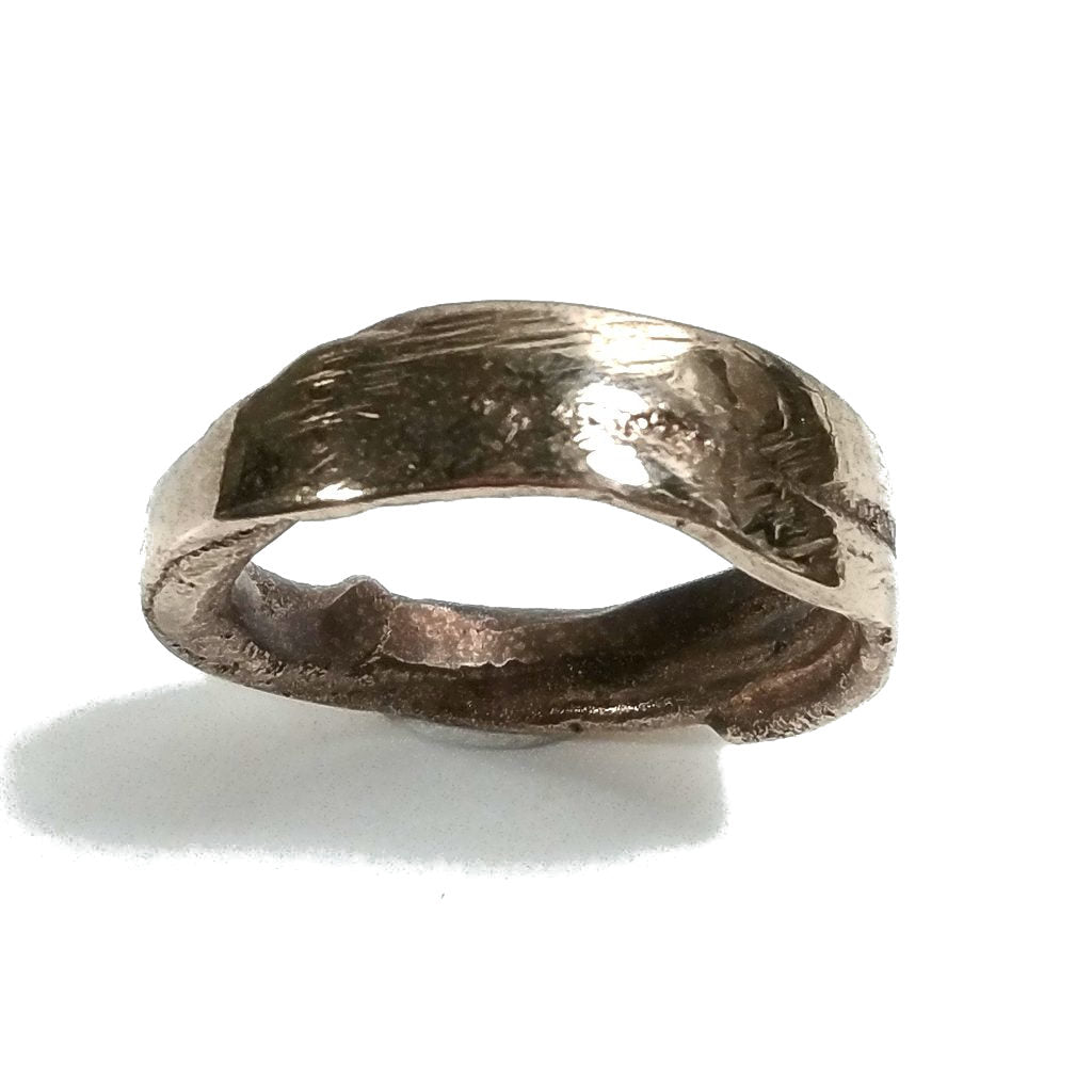 Anello "SOLOTE" in bronzo da donna o uomo misura 17 - 18 | Incisione artigianale