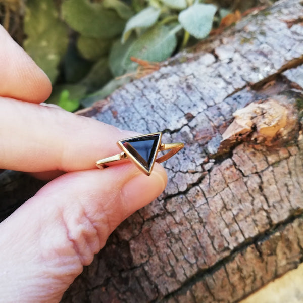 ANELLO JANAKI in ottone color oro ANELLO artigianale ottone