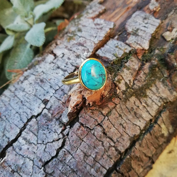 ANELLO KARUKA in ottone color oro ANELLO artigianale ottone