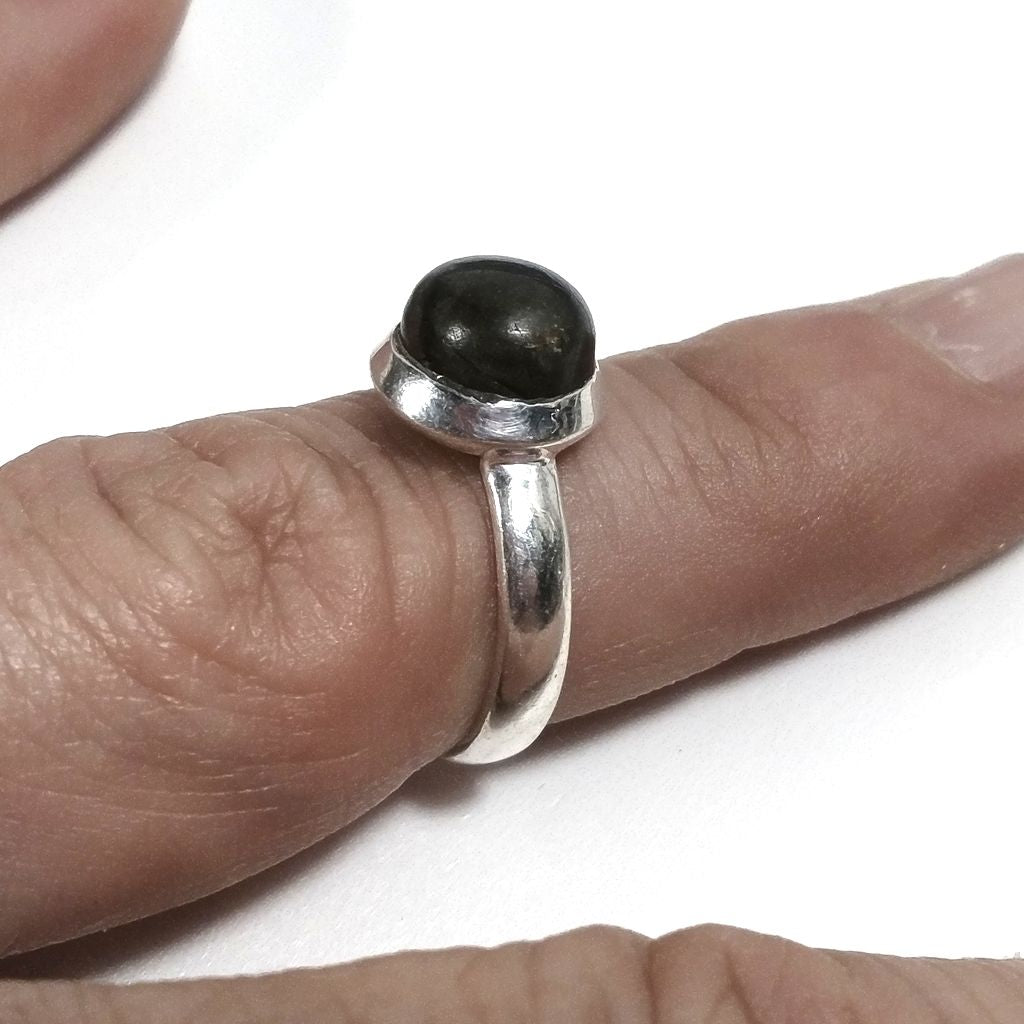 Anello fascia in argento 925 con pietra - BISLAI