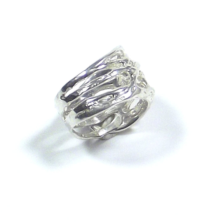 Anello in argento 925 filo lucido FASCIA | Gioiello contemporaneo