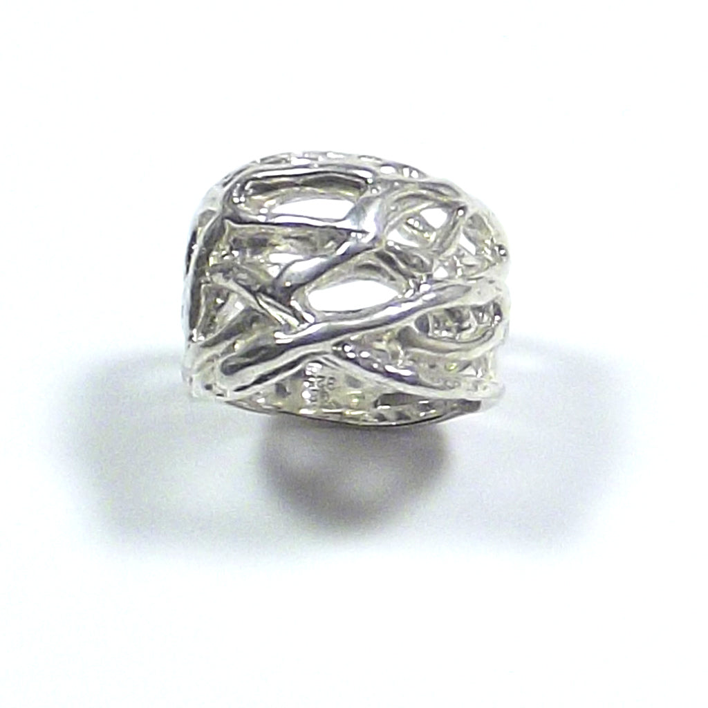 Anello in argento 925 filo lucido FASCIA | Gioiello contemporaneo