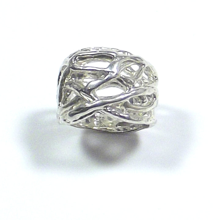 Anello in argento 925 filo lucido FASCIA | Gioiello contemporaneo