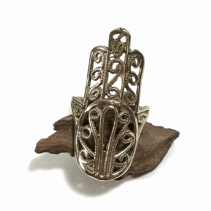 ANELLO artigianale in ottone | Mano di Fatima | Gioielli in ottone