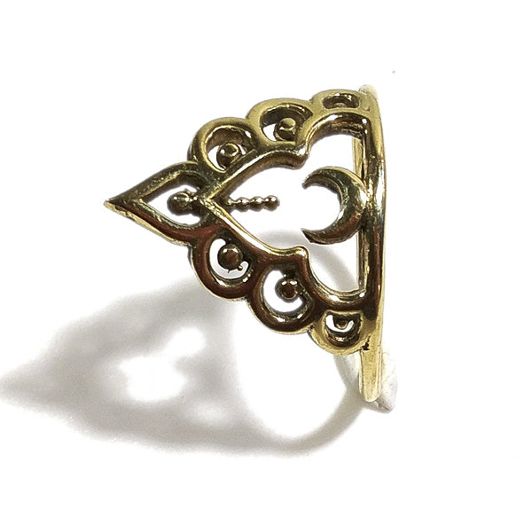 ANELLO MOON in ottone color oro ANELLO artigianale | GIOIELLI ARGENTO | BOHO