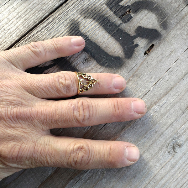 ANELLO MOON in ottone color oro ANELLO artigianale | GIOIELLI ARGENTO | BOHO