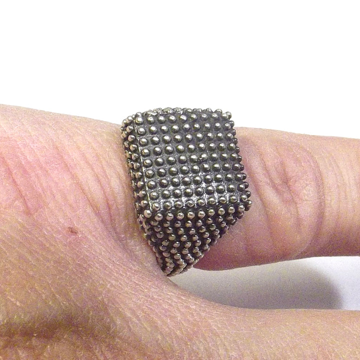 Anello da mignolo in argento 925 - chevalier puntinato