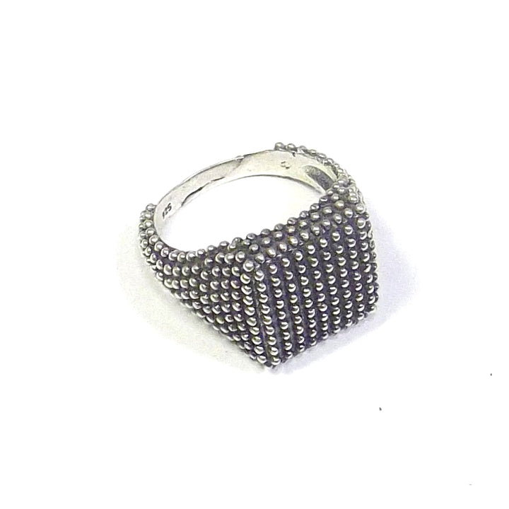 Anello mignolo argento 925 chevalier puntinato - REIMS