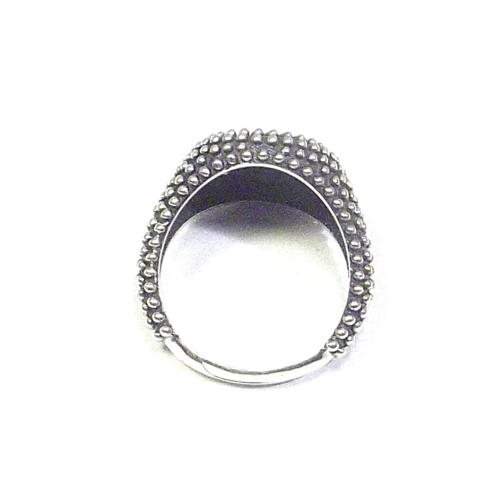 Anello mignolo argento 925 chevalier puntinato - HAVRES