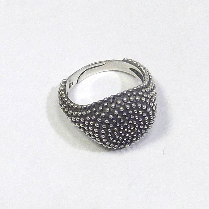 Anello mignolo argento 925 chevalier puntinato - HAVRES