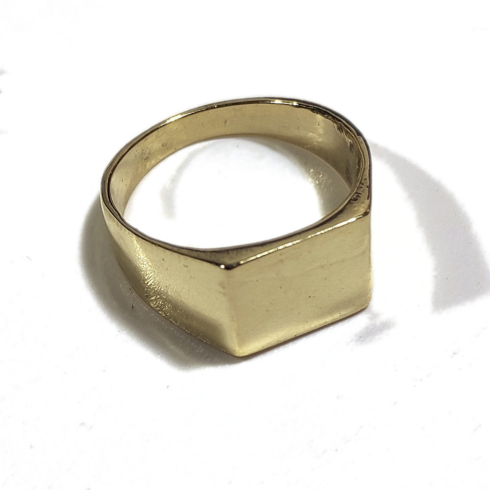 ANELLO MIGNOLO in ottone chevalier rettangolare | Anelli mignolo