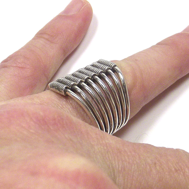 Burnished 925 silver ring - Millefedi