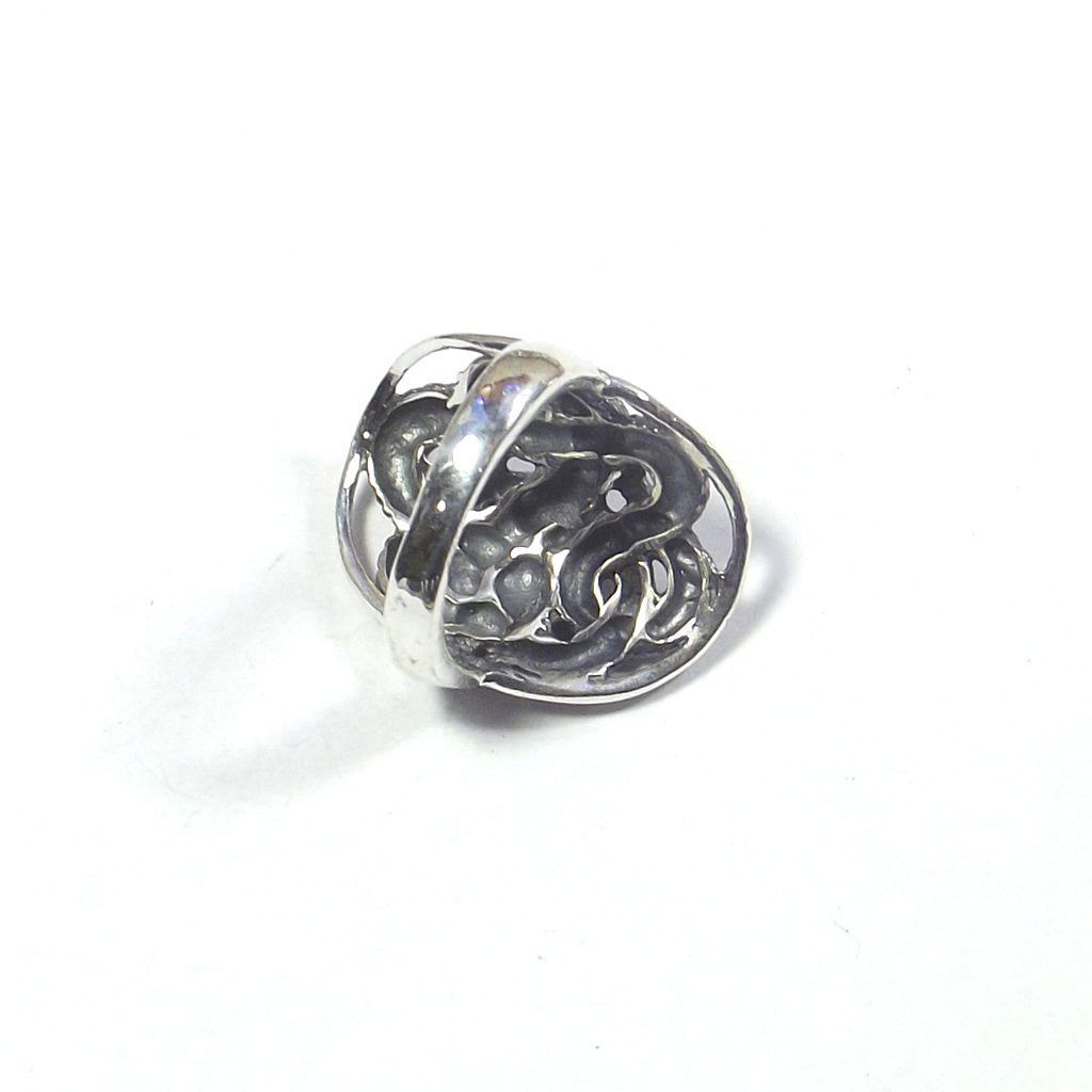 925 silver ring in the shape of a SERPENTI nest