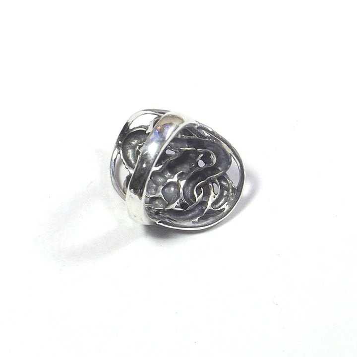 925 silver ring in the shape of a SERPENTI nest