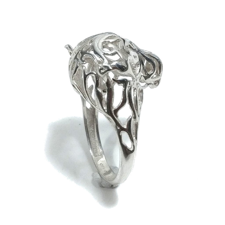 Anello in argento 925 testa di TIGRE - concept | GIOIELLI CONTEMPORANEI