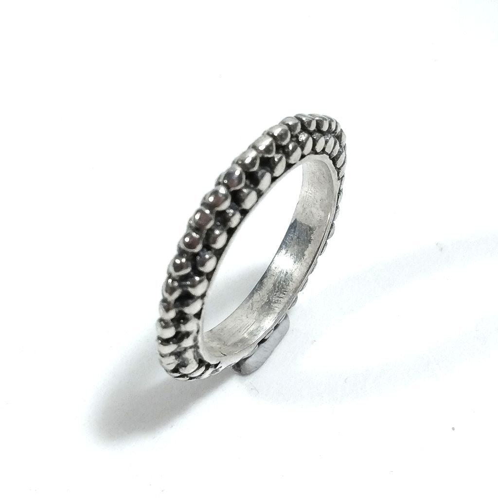 Fascia puntinata uomo o donna artigianale | ANELLO FASCIA d'argento 925