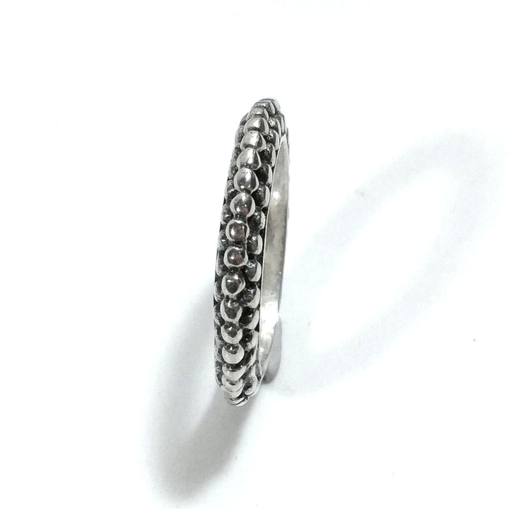 Fascia puntinata uomo o donna artigianale | ANELLO FASCIA d'argento 925