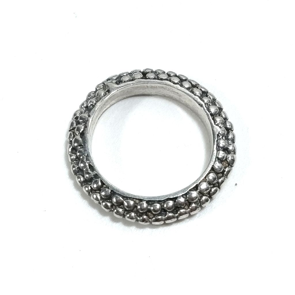 Fascia puntinata uomo o donna artigianale | ANELLO FASCIA d'argento 925