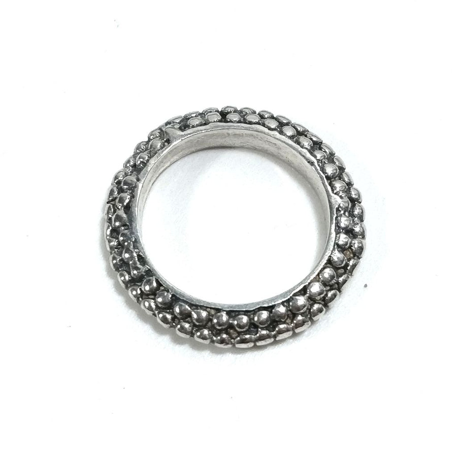 Fascia puntinata uomo o donna artigianale | ANELLO FASCIA d'argento 925