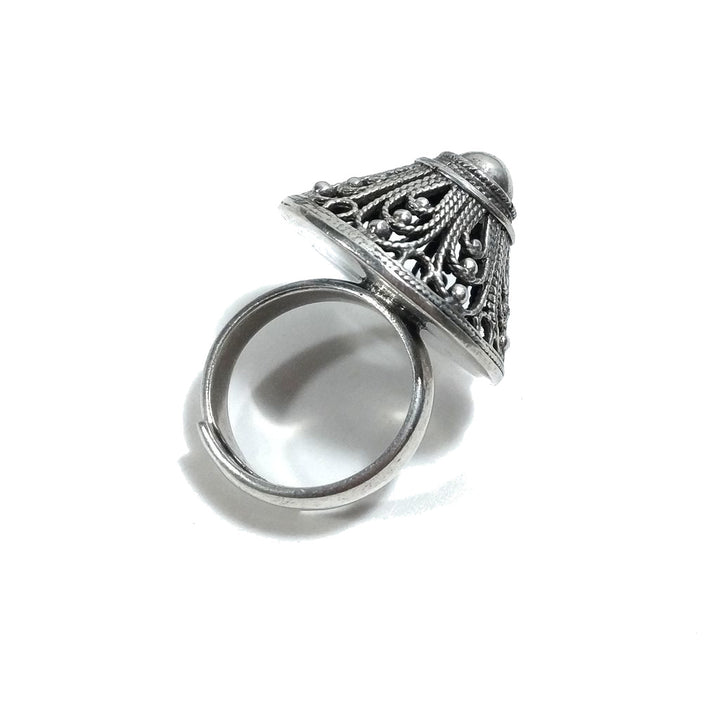 ANELLO etnico artigianale in argento 925 - CHITRANGI