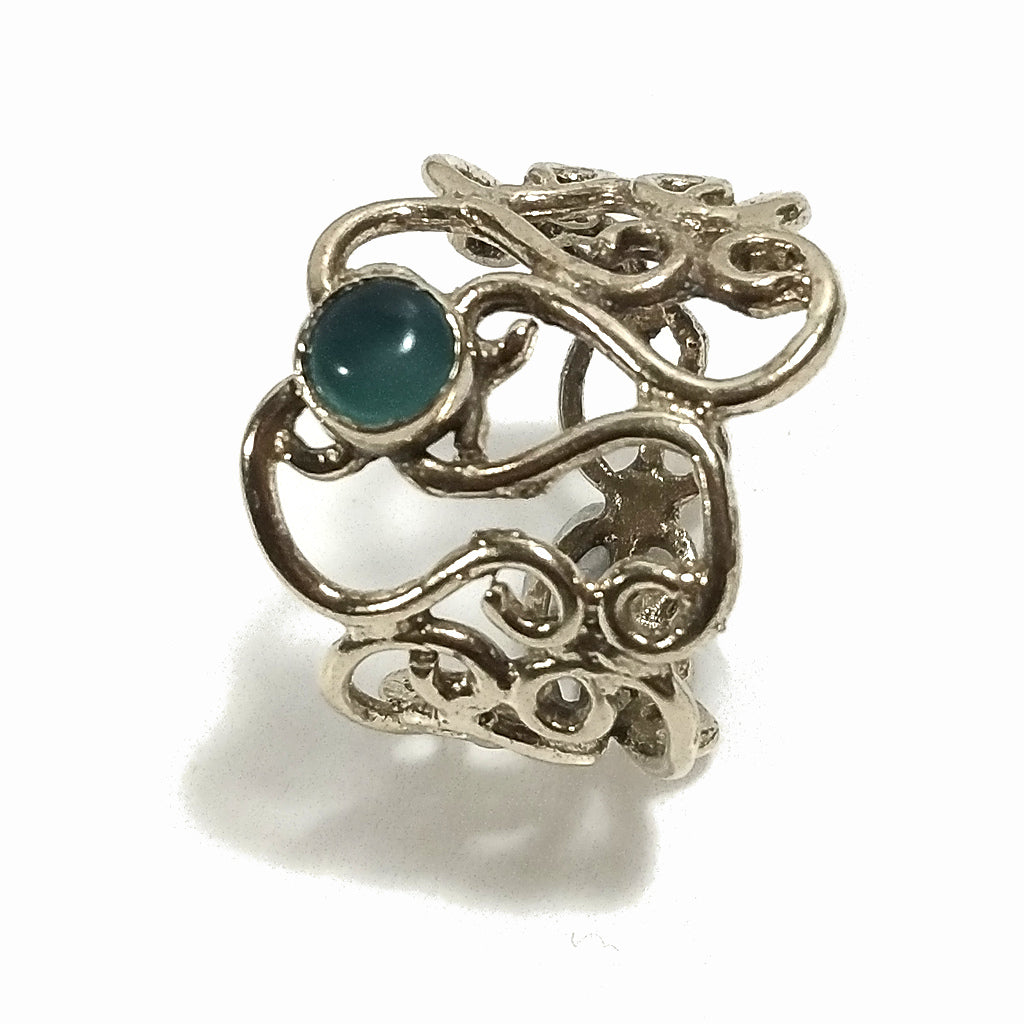 ANELLO Barocco in ottone con pietra | Anelli con pietra